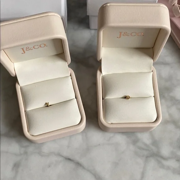 New 14K Gold Flatback Letter Earrings “N” “O” - With Boxes - Picture 6 of 16